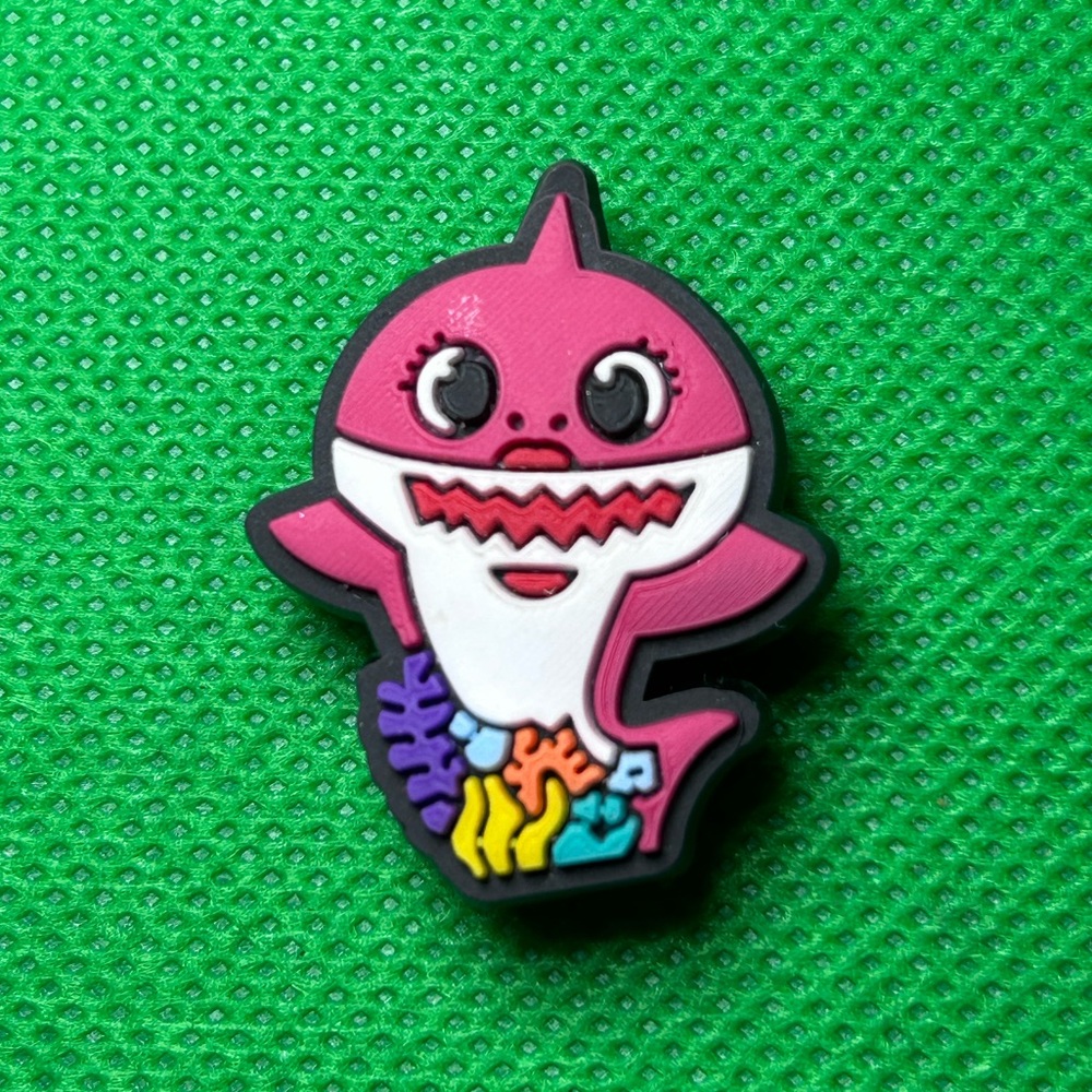 🌼 (5/$10 or 10/$15) NEW “Baby Shark” 🎀 Croc Charm Collection Pink/Mommy Shark